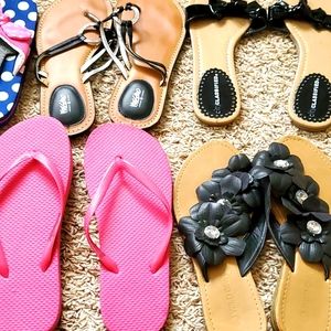 Gently used flip flops